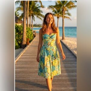 Molly fit and flare dress floral